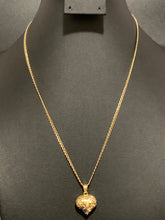 Load image into Gallery viewer, 18K Gold Necklace Chain 18 inches Puffed Heart Pendant 4.84 grams - Rafant
