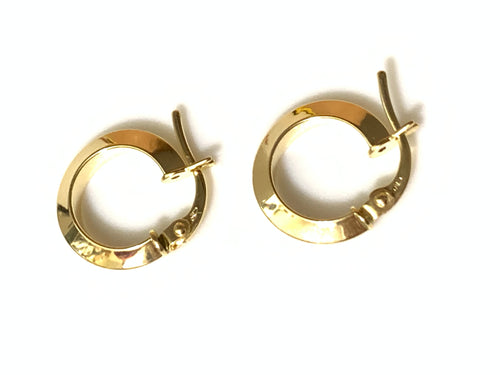 New 18K Saudi Gold Small Hoop Earrings - Rafant