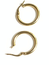 Load image into Gallery viewer, New 18K Saudi Gold Hoop Earrings - Rafant
