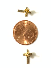 Load image into Gallery viewer, New 18K Saudi Gold Cross Stud Earrings - Rafant
