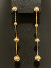 Load image into Gallery viewer, 18K Gold Earrings Stud Dangling Balls Orbs 3.02 grams - Rafant
