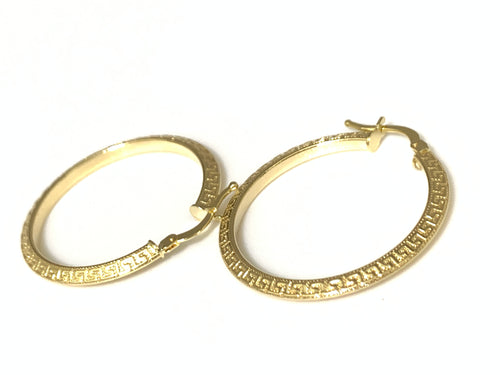 18k Gold Hoop Loop Earrings - Rafant