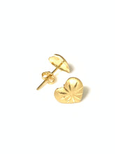 Load image into Gallery viewer, New Authentic 18K Saudi Gold Stud Heart Earrings Dainty Small - Rafant
