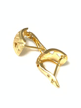 Load image into Gallery viewer, New Authentic Stamped 18K Saudi Gold French Clips Heart Design Earrings - Rafant
