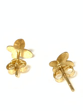 Load image into Gallery viewer, New Authentic 18K Saudi Gold Stud Butterfly Earrings Dainty Small - Rafant
