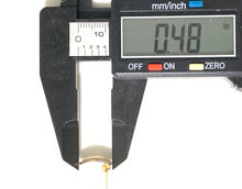 Load image into Gallery viewer, New Real 18K Saudi Two Tone Gold Stud Striped Rectangle Earrings Lightweight - Rafant
