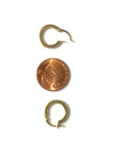 Load image into Gallery viewer, 18K Gold Loop Hoops Earrings Small - Rafant
