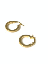 Load image into Gallery viewer, 18K Gold Loop Hoops Earrings Small - Rafant
