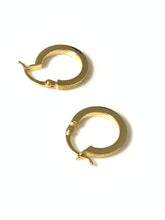 Load image into Gallery viewer, 18K Gold Loop Hoops Earrings Small - Rafant
