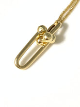 Load image into Gallery viewer, New Real 18K Saudi Gold Dainty Necklace with Link Chain Pendant - Rafant
