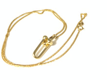 Load image into Gallery viewer, New Real 18K Saudi Gold Dainty Necklace with Link Chain Pendant - Rafant
