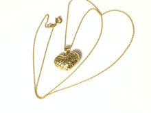 Load image into Gallery viewer, 18K Gold 18 inches Necklace Puffed Heart Pendant - Rafant
