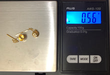 Load image into Gallery viewer, New Authentic 18K Saudi Gold Half Circle Threader Earrings Delicate Dainty - Rafant
