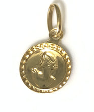Load image into Gallery viewer, New Authentic Stamped 18K Saudi Gold Woman Lady Round Circle Pendant Small - Rafant

