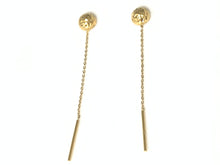 Load image into Gallery viewer, New Authentic 18K Saudi Gold Half Circle Threader Earrings Delicate Dainty - Rafant
