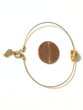 Load image into Gallery viewer, 18K Gold Heart Charm Bangle Bracelet XS-Small 2.02&quot; - Rafant
