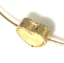 Load image into Gallery viewer, 18K Gold Heart Charm Bangle Bracelet XS-Small 2.02&quot; - Rafant
