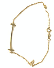 Load image into Gallery viewer, New Authentic Stamped 18K Saudi Gold Chain Bar Bracelet 7-7.75 inches - Rafant
