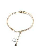 Load image into Gallery viewer, New 18K Saudi Gold Infinity Bracelet Bangle Circumference 2.36 x 2&quot; Small - Rafant
