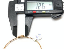 Load image into Gallery viewer, 18K Gold Heart Bangle/Bracelet Small Circumference 2.24 x 1.85&quot; Size Small - Rafant
