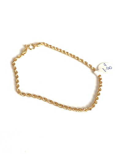 New Real 18K Saudi Gold Chain Rope Size 7 - Rafant