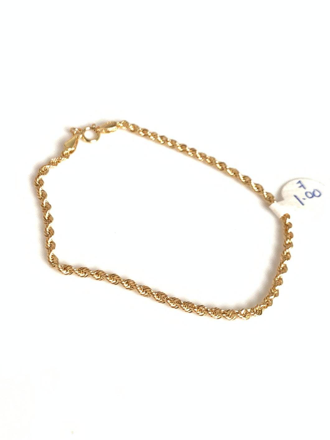 New Real 18K Saudi Gold Chain Rope Size 7 - Rafant