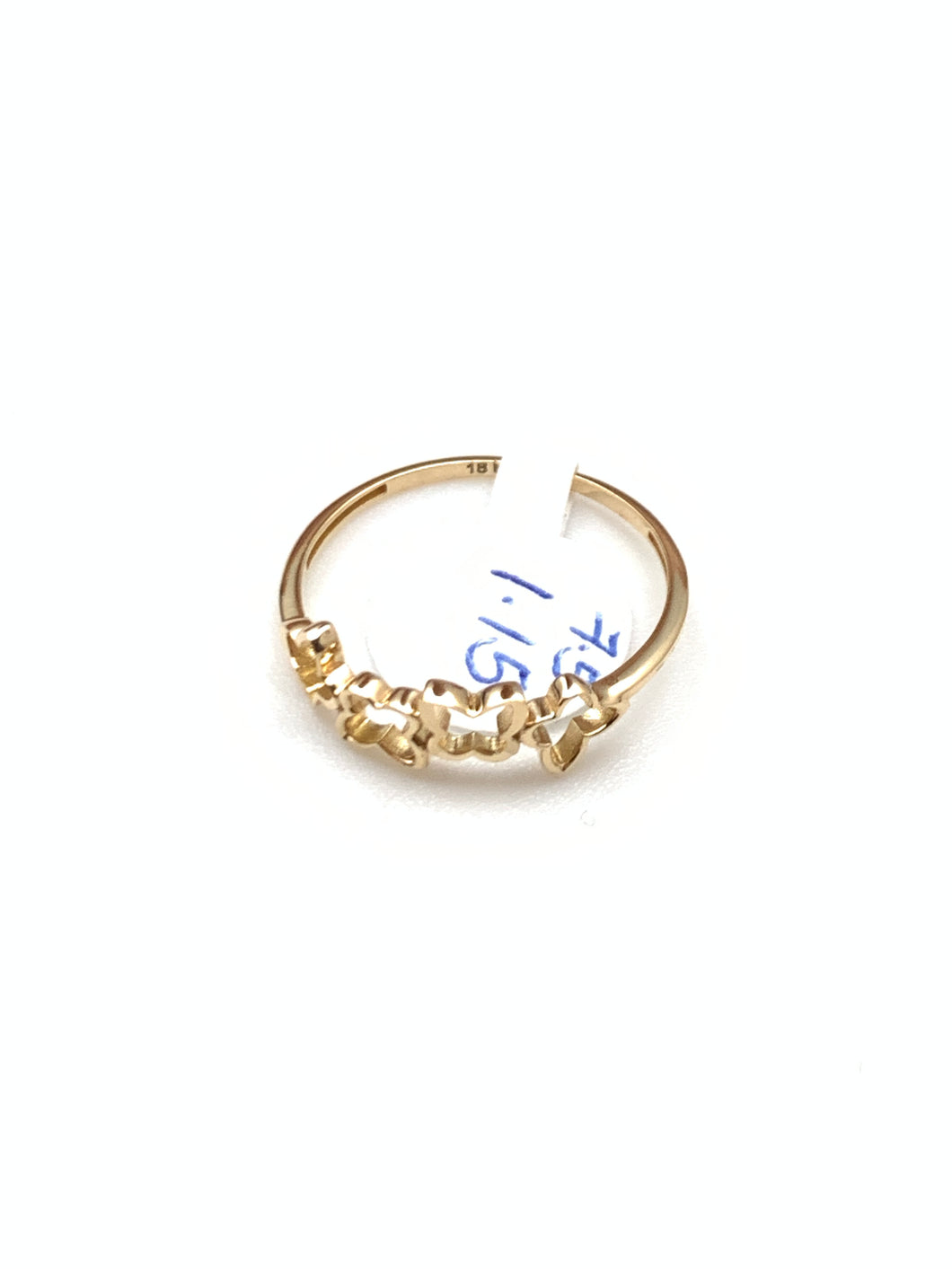 New Real 18K Saudi Gold Butterflies Ring Size 7.5 - Rafant