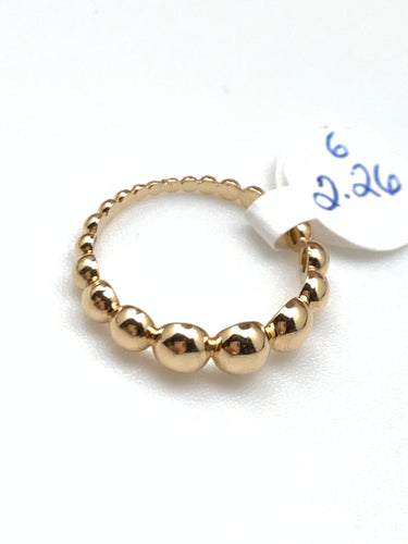 New Real 18K Saudi Gold Bubble Ring Size 6 - Rafant