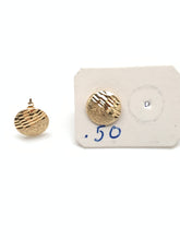 Load image into Gallery viewer, New Real 18K Saudi Gold Stud Round Circle Earrings - Rafant
