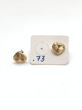Load image into Gallery viewer, New Real 18K Saudi Gold Heart Stud Earrings - Rafant
