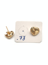 Load image into Gallery viewer, New Real 18K Saudi Gold Heart Stud Earrings - Rafant
