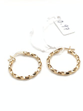 Load image into Gallery viewer, 18K Gold Hoops/Loops Twisted Earrings 0.97 grams - Rafant
