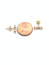 Load image into Gallery viewer, New Real 18K Saudi Gold Infinity Stud Earrings Small - Rafant
