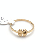 Load image into Gallery viewer, New Real 18K Saudi Gold Clover Leaf Ring Size 7.5 - Rafant
