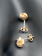 Load image into Gallery viewer, New Real 18K Saudi Gold Knot Stud Earrings - Rafant

