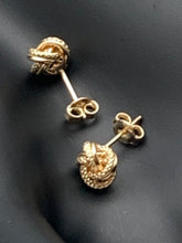 Load image into Gallery viewer, New Real 18K Saudi Gold Knot Stud Earrings - Rafant
