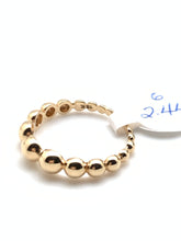 Load image into Gallery viewer, New Real Fine 18K Saudi Gold Bubble Beaded Ring Size 6 - Rafant
