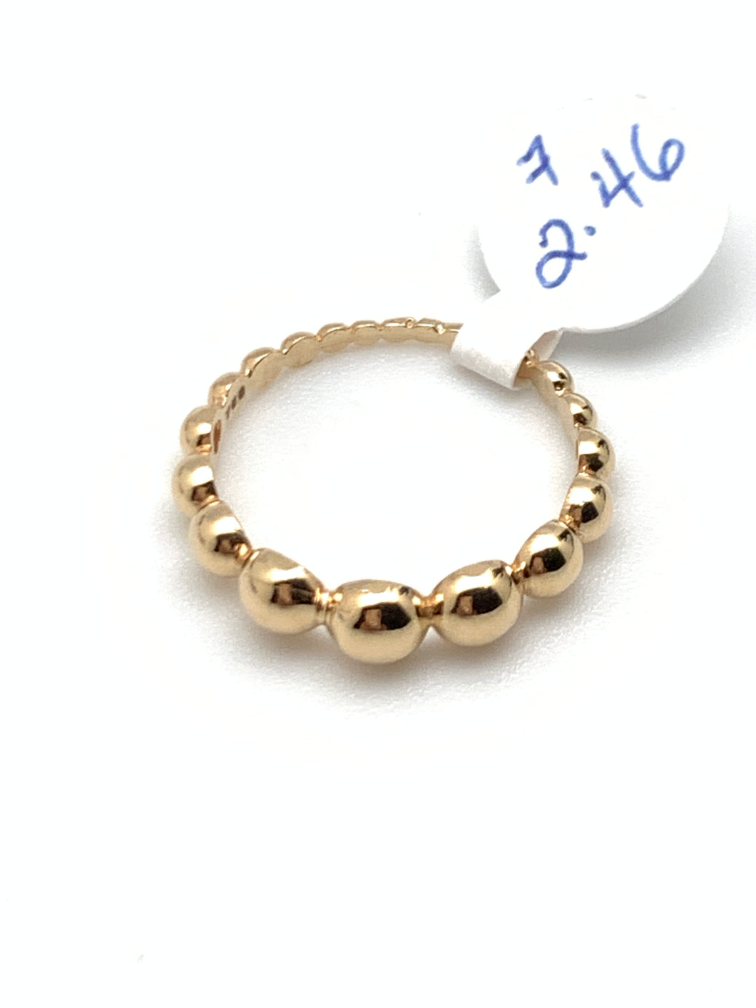 New Real 18K Saudi Gold Bubble Ring Size 7 - Rafant