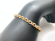 Load image into Gallery viewer, New 18K Saudi Gold Round Chain Link Bracelet Size 7.5 - Rafant
