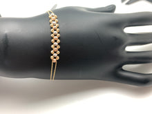 Load image into Gallery viewer, 18K Gold Beads Rounds Charms Bracelets Size 7 Three Tones White/Yellow/Rose Gold - Rafant
