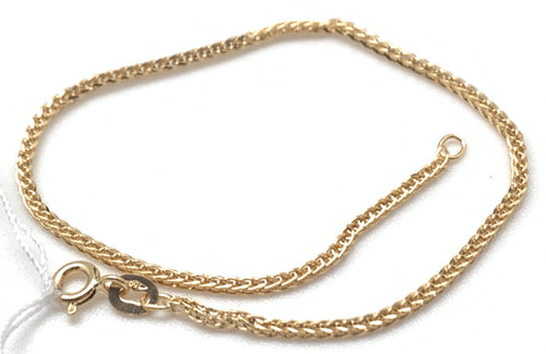 New Real 18K Saudi Gold Chain Bracelet Size 7.5 - Rafant