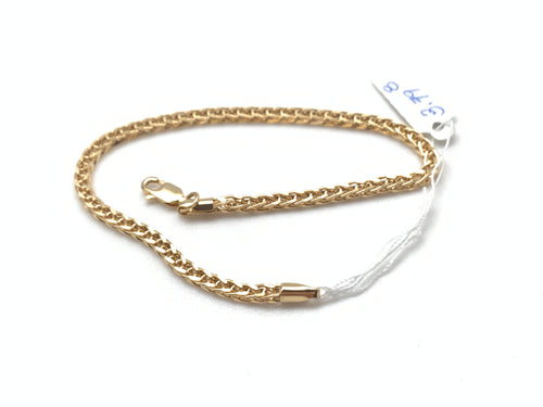 New Real 18K Saudi Gold Chain Bracelet Size 8 - Rafant