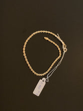 Load image into Gallery viewer, New Real 18K Saudi Gold Rope Chain Bracelet Size 7.5 - Rafant
