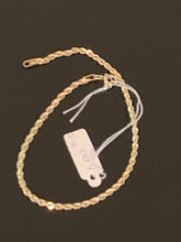 Load image into Gallery viewer, New Real 18K Saudi Gold Rope Chain Bracelet Size 7.5 - Rafant
