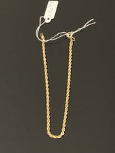 Load image into Gallery viewer, New Real 18K Saudi Gold Rope Chain Bracelet Size 7.5 - Rafant

