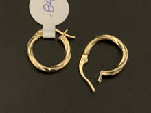 Load image into Gallery viewer, New Real 18K Saudi Gold Small Hoops Loops Earrings Children/Teens/Adult Minimalist 0.84 grams - Rafant
