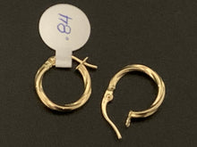 Load image into Gallery viewer, New Real 18K Saudi Gold Small Hoops Loops Earrings Children/Teens/Adult Minimalist 0.84 grams - Rafant
