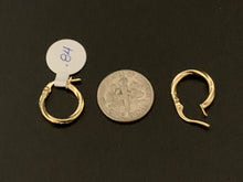 Load image into Gallery viewer, New Real 18K Saudi Gold Small Hoops Loops Earrings Children/Teens/Adult Minimalist 0.84 grams - Rafant
