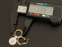 Load image into Gallery viewer, New Real 18K Saudi Gold Small Hoops Loops Earrings Children/Teens/Adult Minimalist 0.84 grams - Rafant
