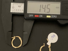 Load image into Gallery viewer, New Real 18K Saudi Gold Small Hoops Loops Earrings 0.94 grams - Rafant
